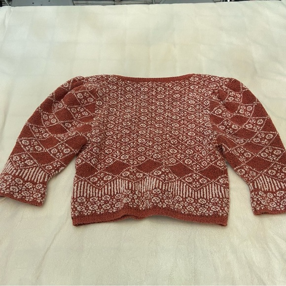 Free People Geo floral Patterned puff sleeve Cardigan 2337 - Picture 15 of 16